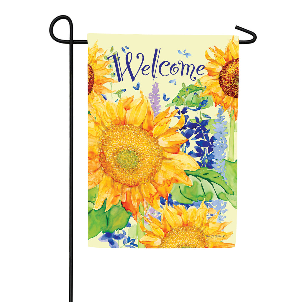 Custom Decor Happy Sunflowers Garden Flag