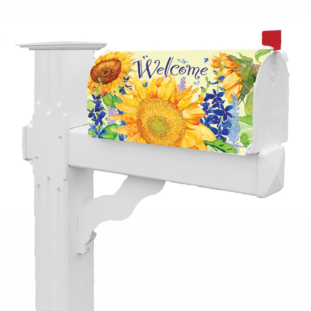 Custom Decor Happy Sunflowers Mailbox Cover