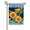 Custom Decor Sunflowers on Navy Garden Flag