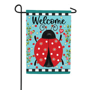 Custom Decor Ladybug Check Garden Flag