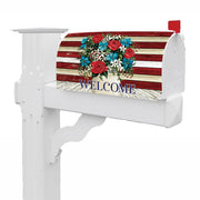 Custom Decor Flag Florals Mailbox Cover