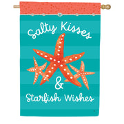 Custom Decor Starfish Wishes House Flag