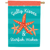 Custom Decor Starfish Wishes House Flag