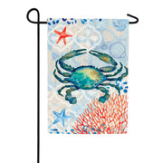 Custom Decor Crab and Coral Garden Flag