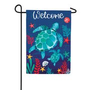 Custom Decor Floating Turtles Garden Flag