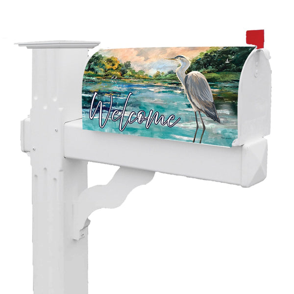 Custom Decor Stately Heron Mailbox Cover