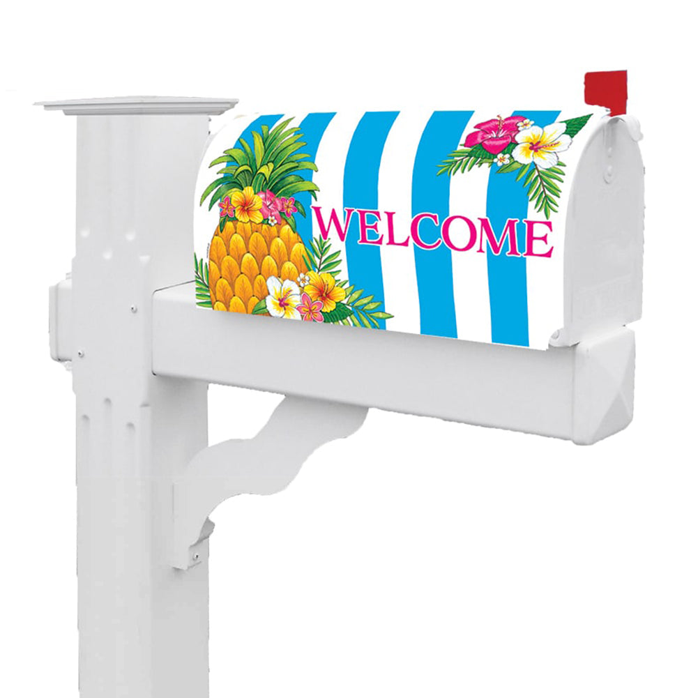 Custom Decor Pineapple Stripes Mailbox Cover
