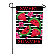 Custom Decor Garden Flag - Watermelon Stripes