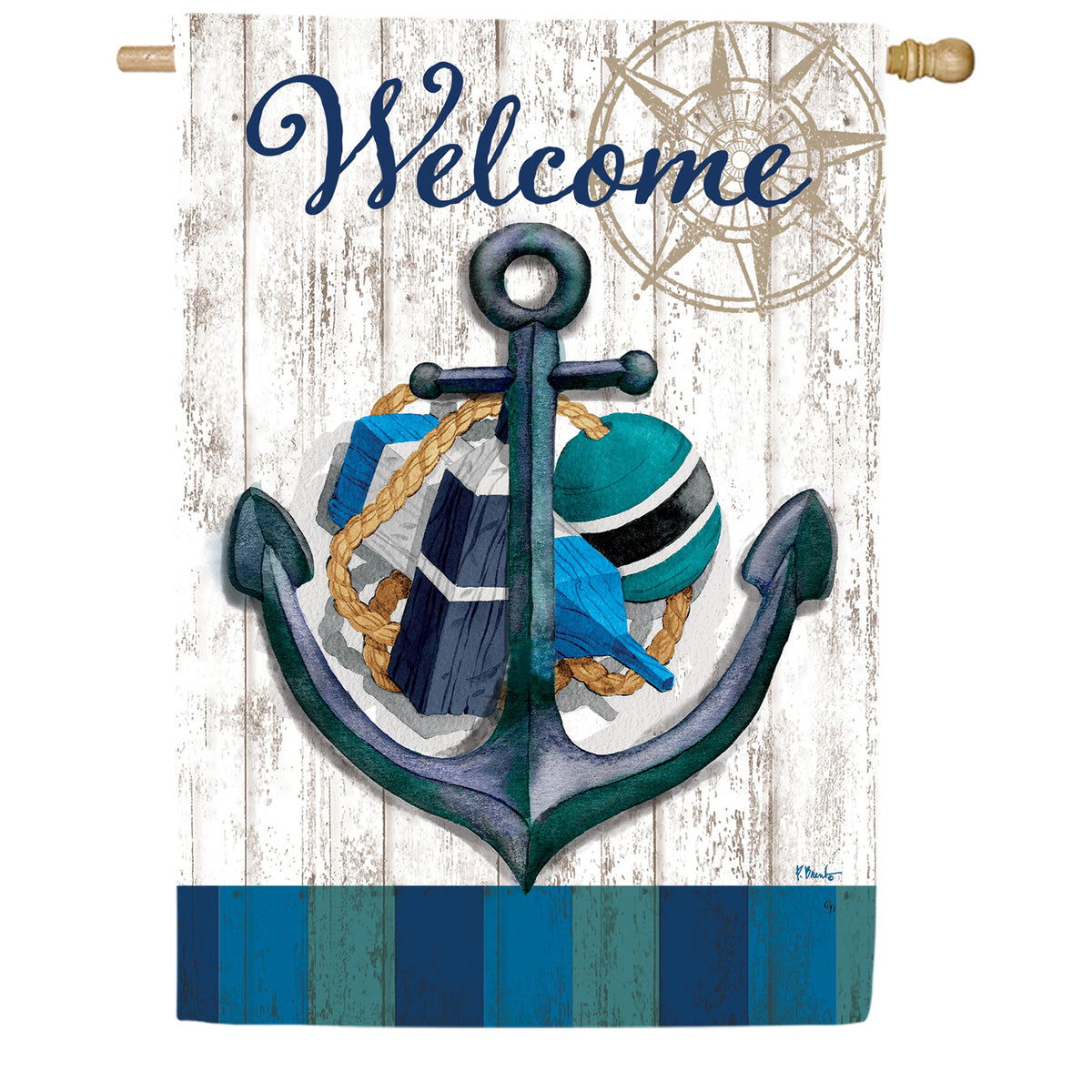 Custom Decor Anchor Buoys House Flag