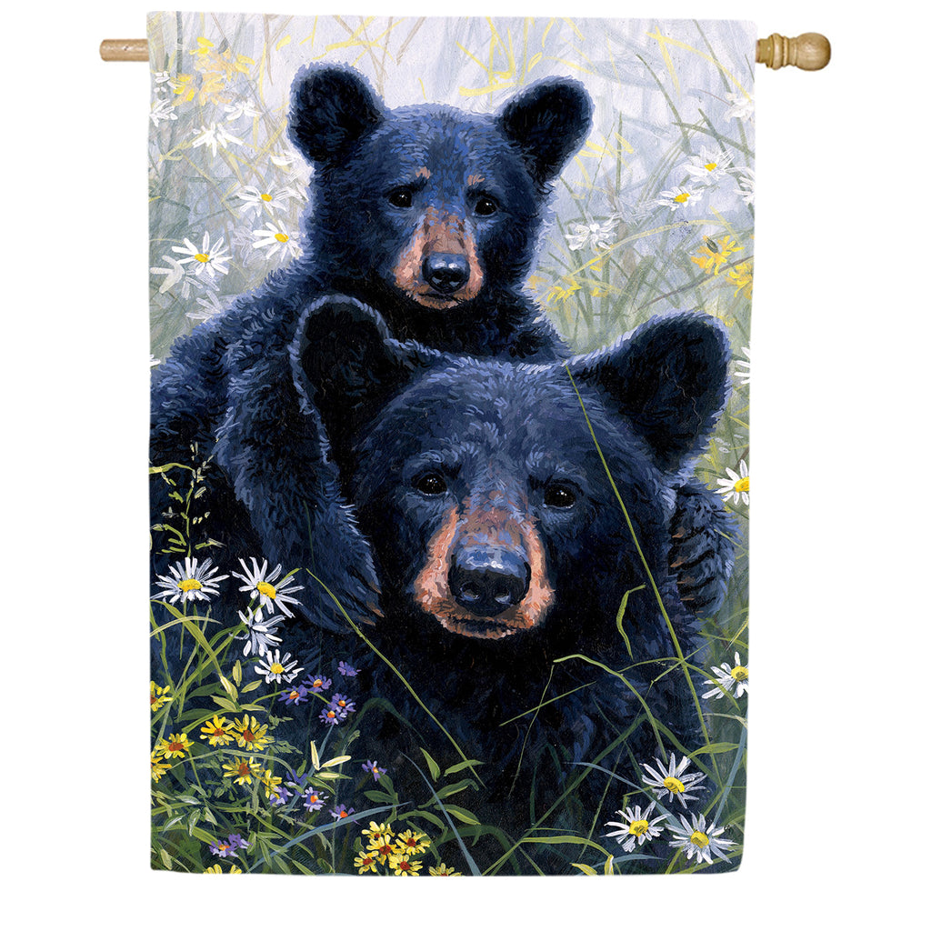 Custom Decor Black Bear Lookout House Flag