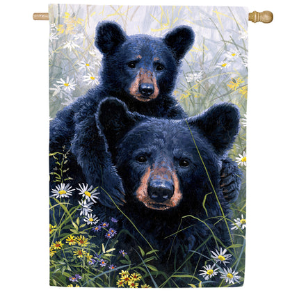 Custom Decor Black Bear Lookout House Flag