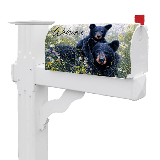 Custom Decor Black Bear Lookout Mailbox Cover