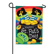 Custom Decor St. Pat's Day Applique Garden Flag