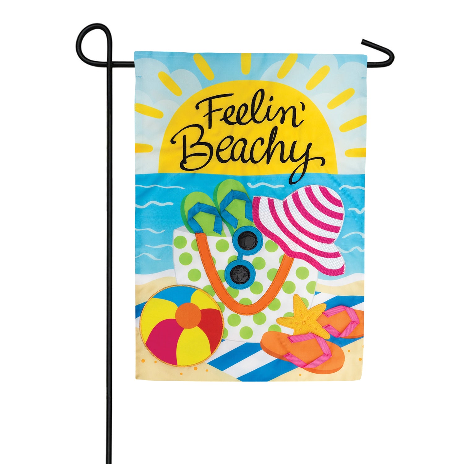 Custom Decor FeelinÃ¯Â¿Â½ Beachy Applique Garden Flag