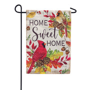 Custom Decor Home Sweet Cardinals Garden Flag