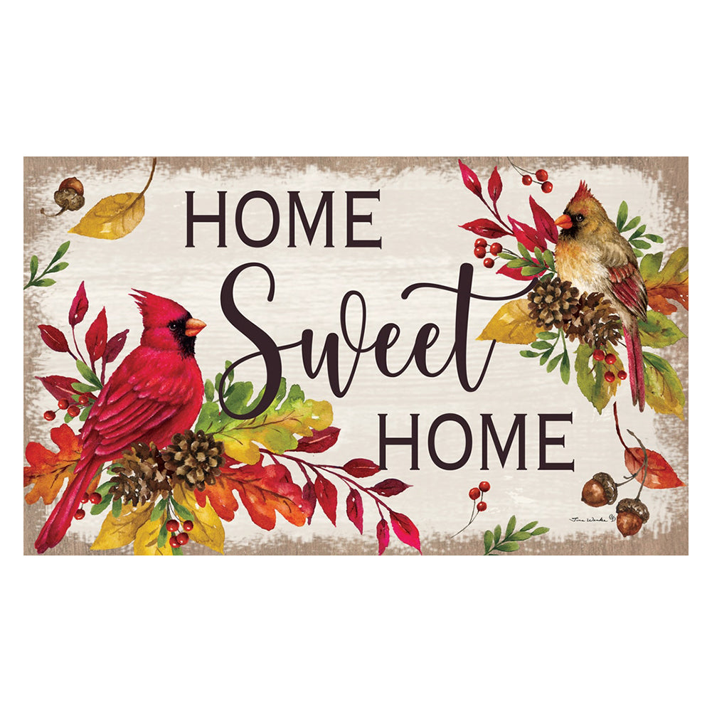 Custom Decor Mat - Home Sweet Cardinals