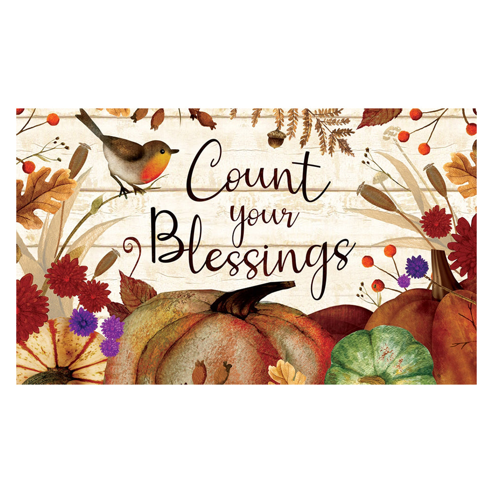 Custom Decor Mat - Count Your Blessings