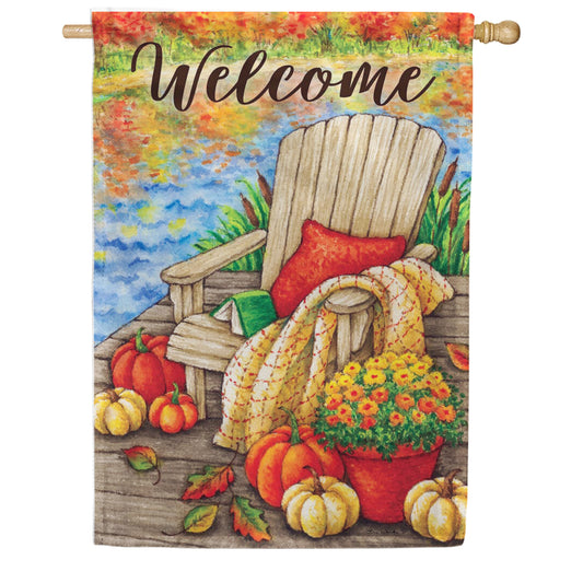 Custom Decor Waters Edge House Flag