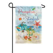 Custom Decor Pumpkin Kisses Garden Flag
