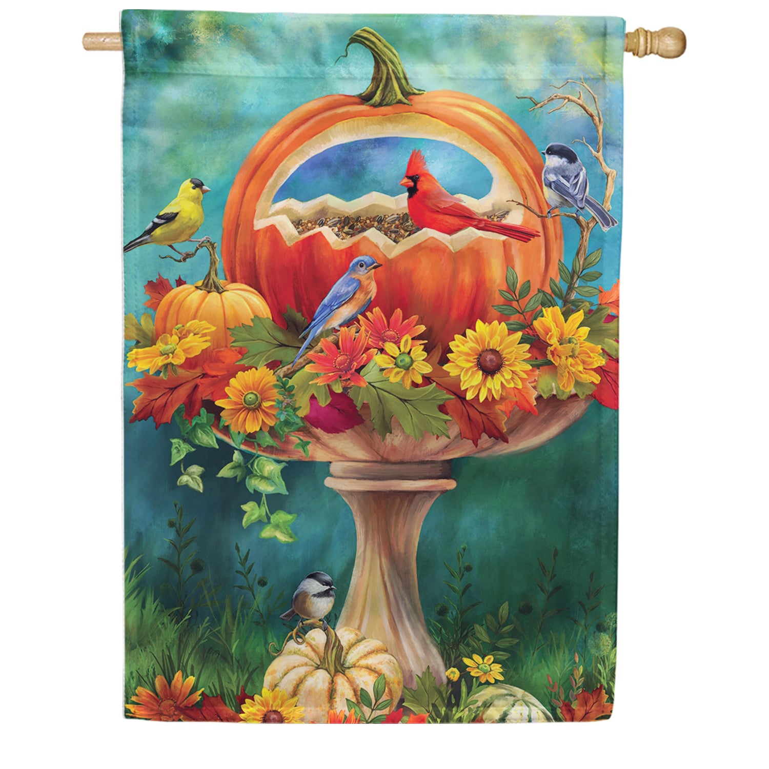 Custom Decor Pumpkin Feeder House Flag