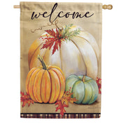 Custom Decor Pumpkin Trio House Flag
