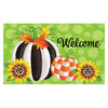 Custom Decor Mat - Striped Pumpkin