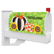 Custom Decor Striped Pumpkin Mailbox Makeover