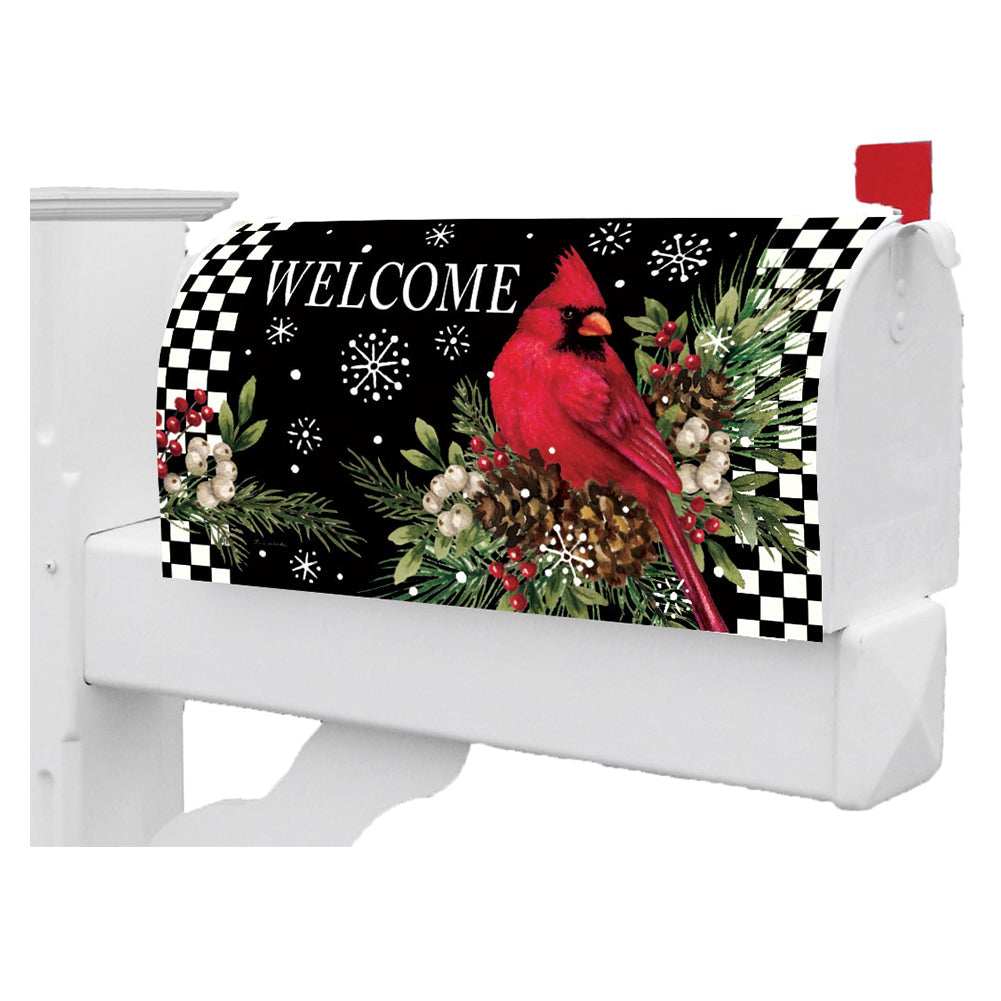 Cardinal Pine Cones Mailbox Makeover