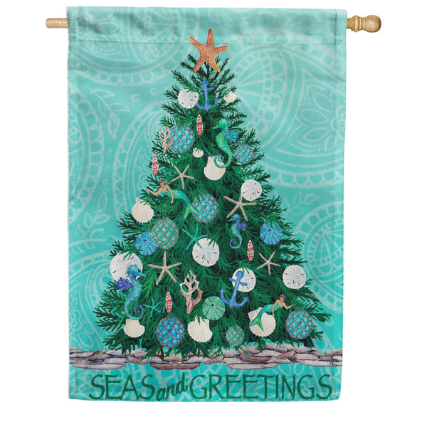 Custom Decor House Flag - Seas and Greetings