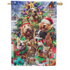 Custom Decor House Flag - Cats and Dogs Tree