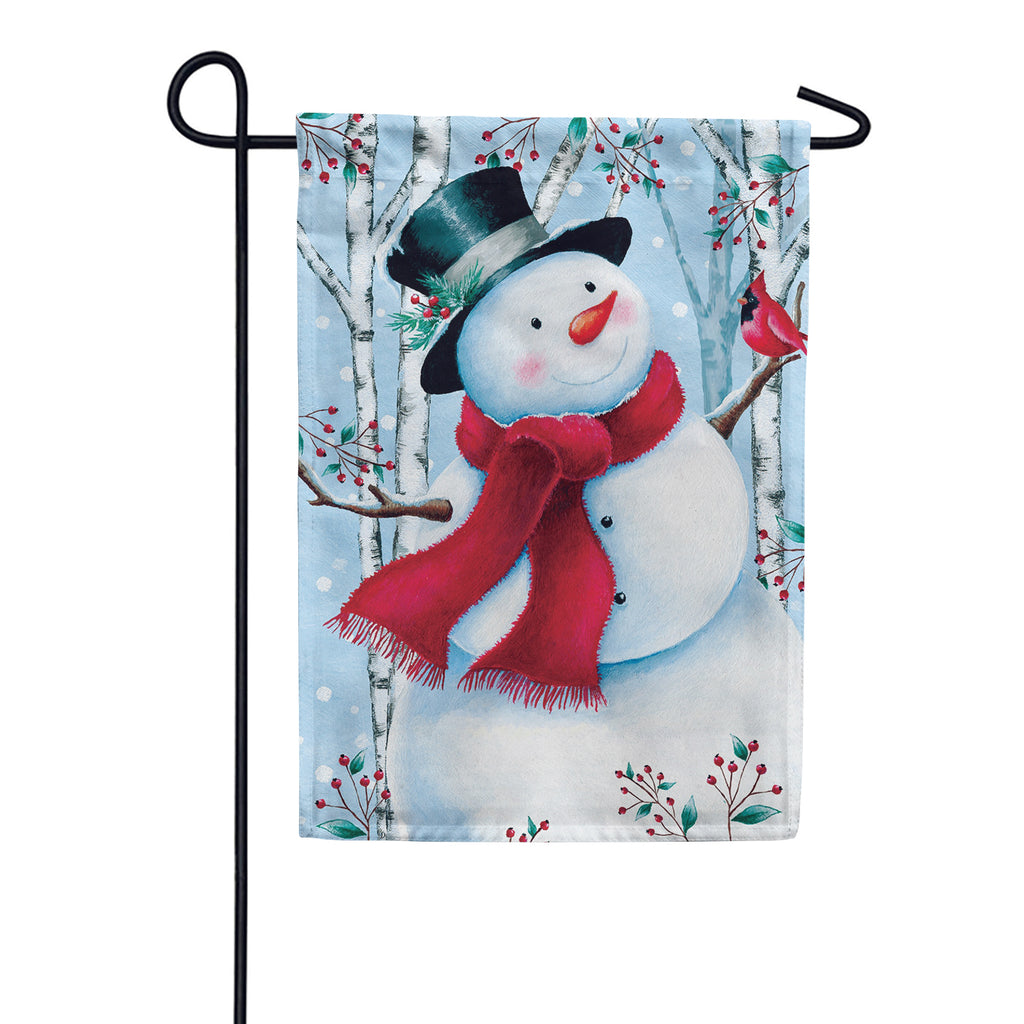 Custom Decor Garden Flag - Top Hat Snowman