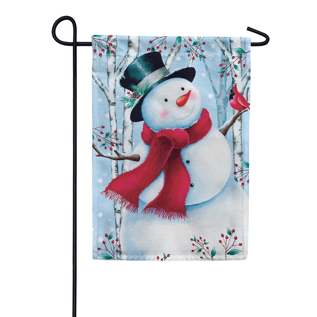 Custom Decor Garden Flag - Top Hat Snowman