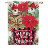 Custom Decor House Flag - Poinsettia Arrangement
