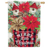 Custom Decor House Flag - Poinsettia Arrangement