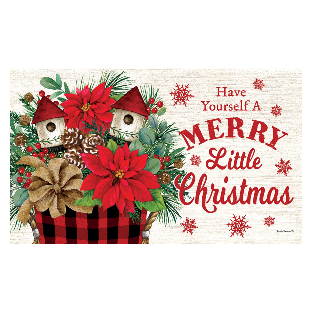 Custom Decor - Poinsettia Arrangement Mat