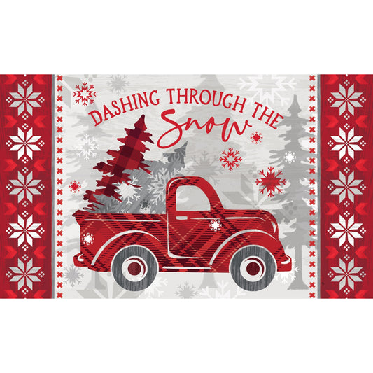 Custom Decor Mat - Dashing Truck