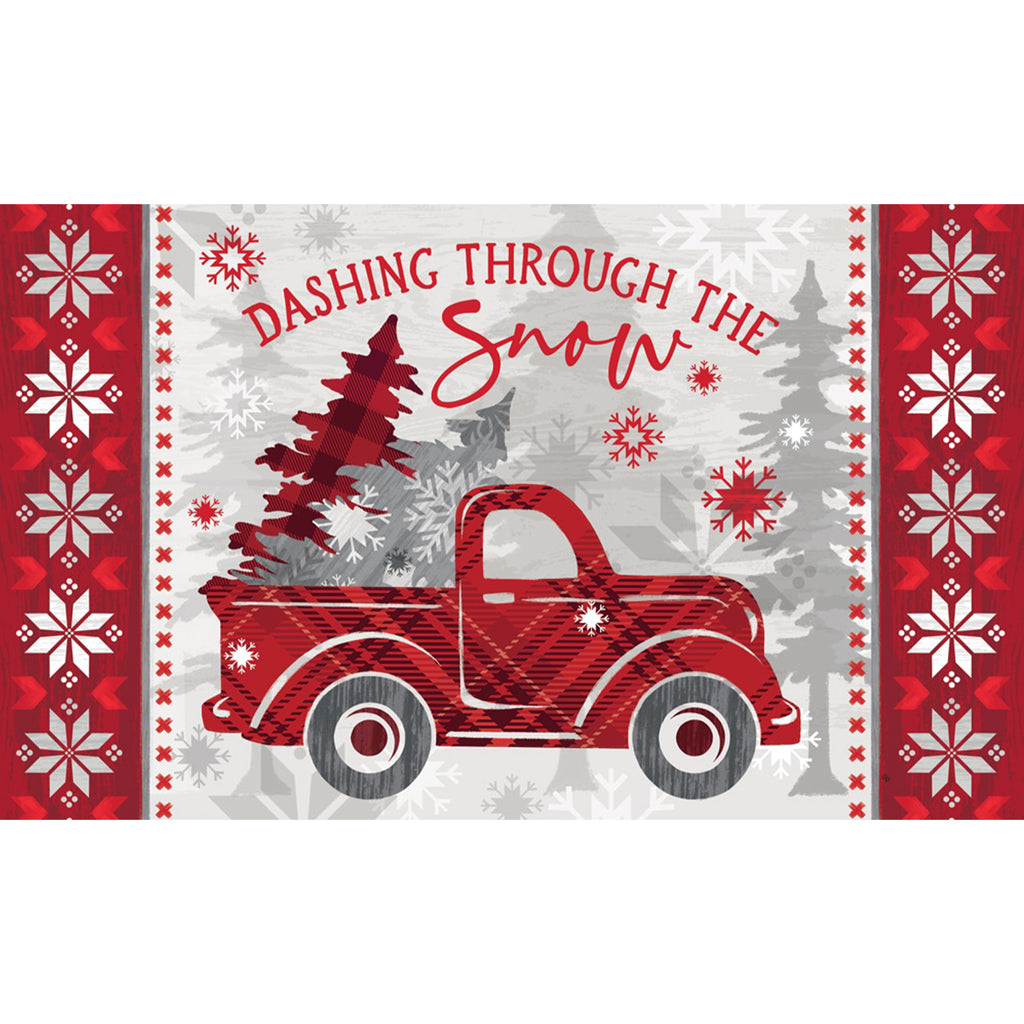 Custom Decor Mat - Dashing Truck