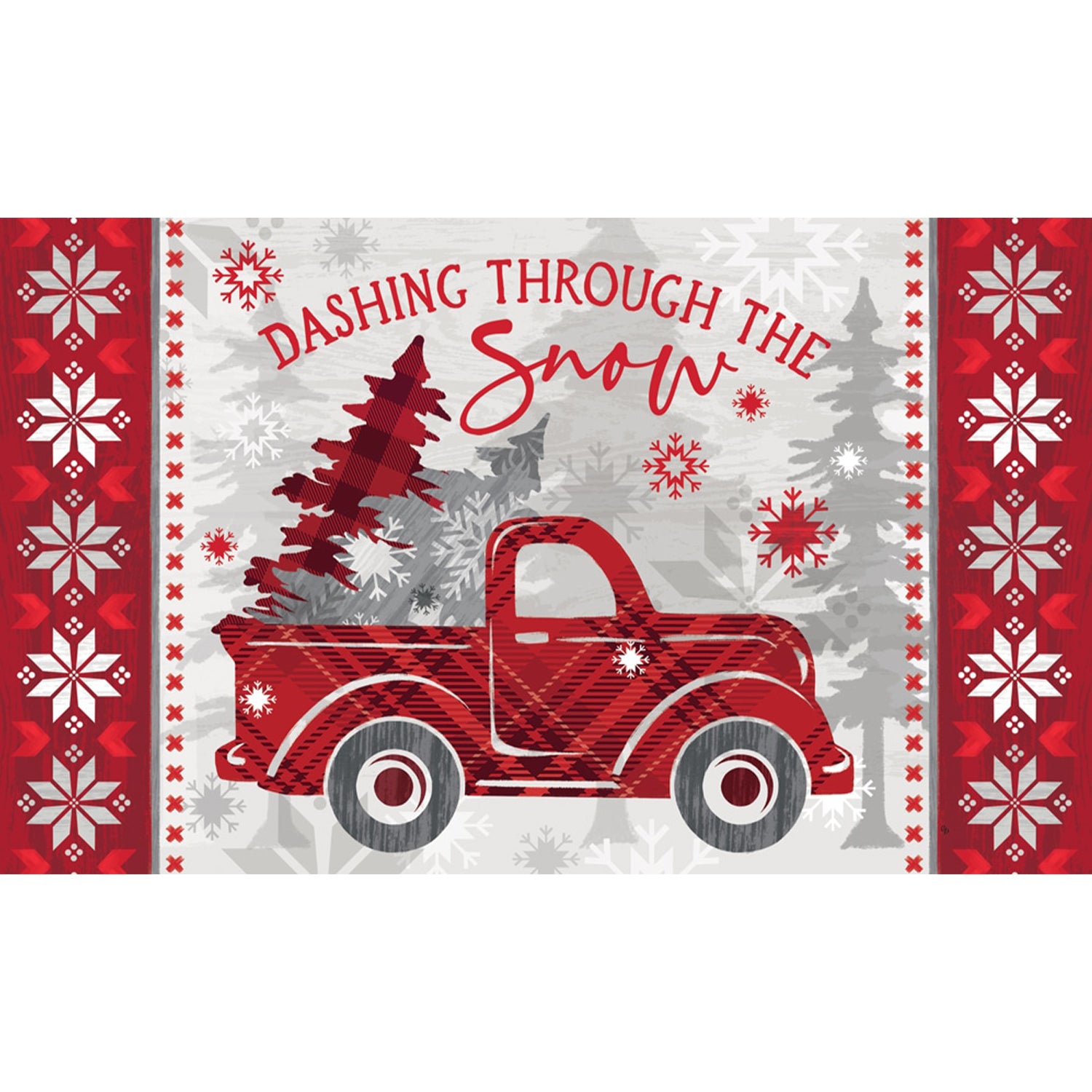 Custom Decor Mat - Dashing Truck