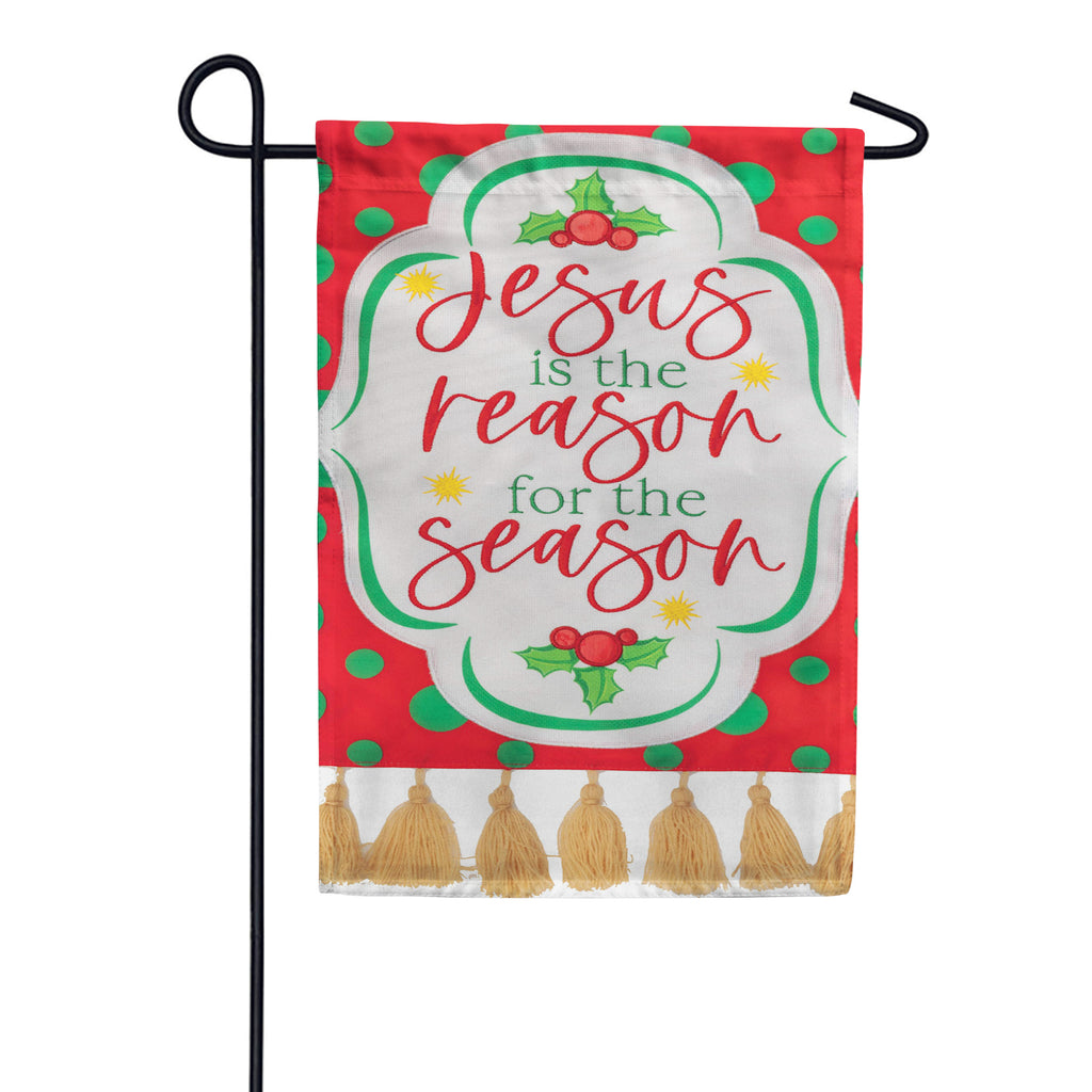 Custom Decor Applique Garden Flag - Jesus Season