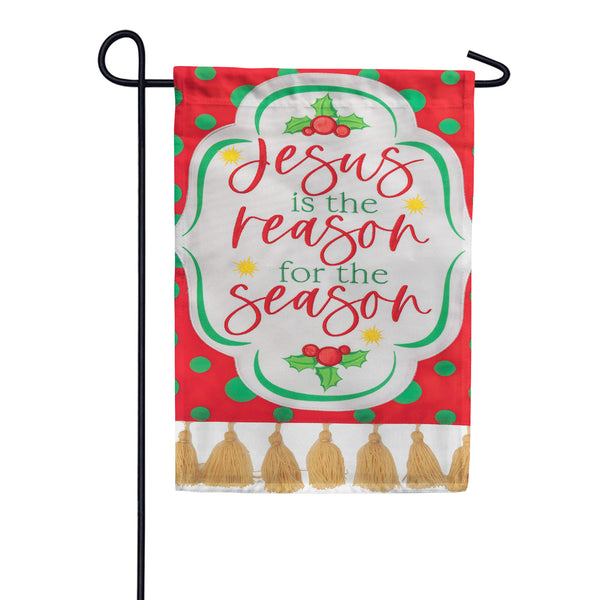 Custom Decor Applique Garden Flag - Jesus Season