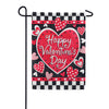 Custom Decor Valentine's Check Garden Flag