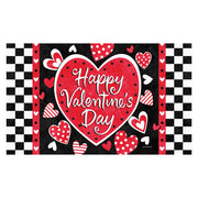 Valentine's Check Door Mat