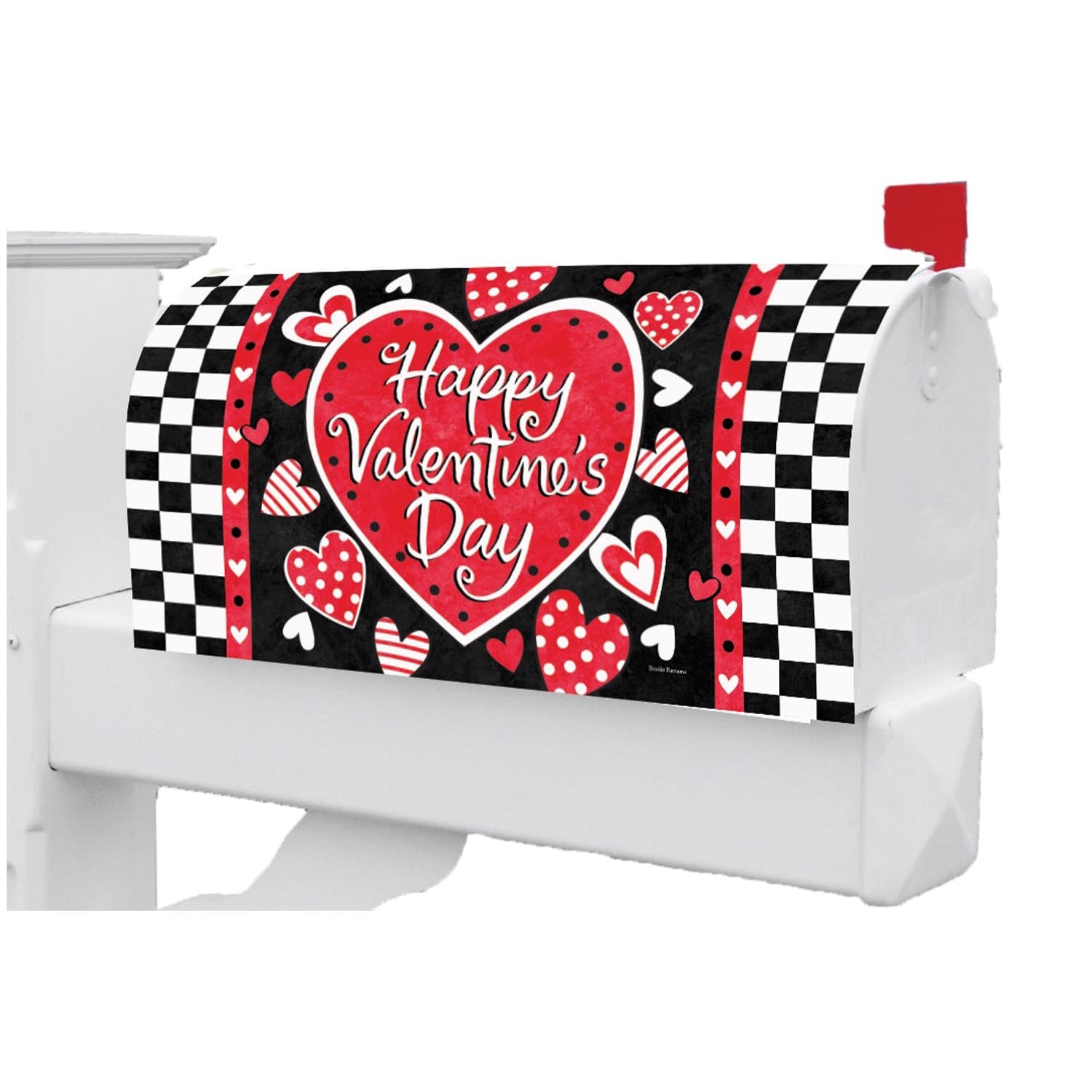 Custom Decor Valentine's Check Mailbox Makeover
