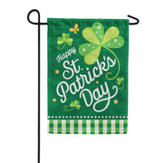 Custom Decor St. Pat's Check Garden Flag