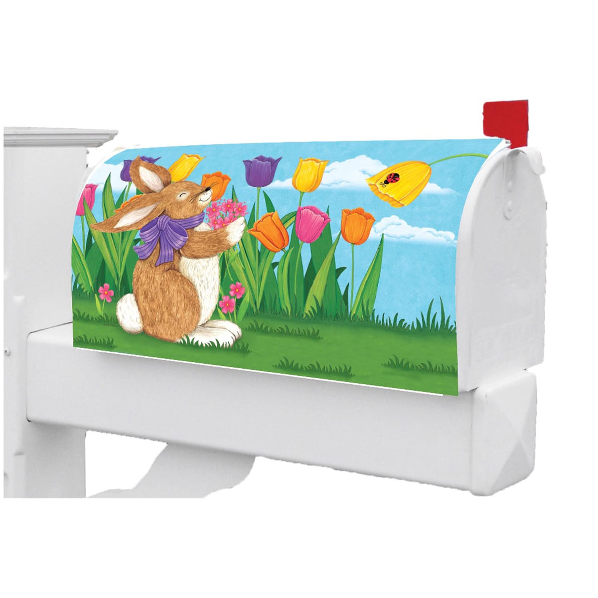 Custom Decor Tulip Bunnies Mailbox Makeover