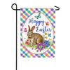 Custom Decor Bunny Plaid Garden Flag