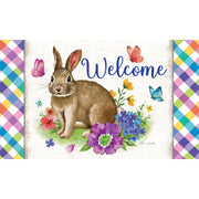 Custom Decor Bunny Plaid Mat