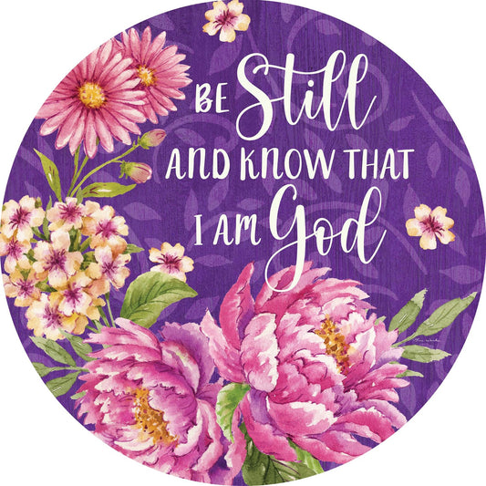 Custom Decor Be Still Floral Accent Magnet