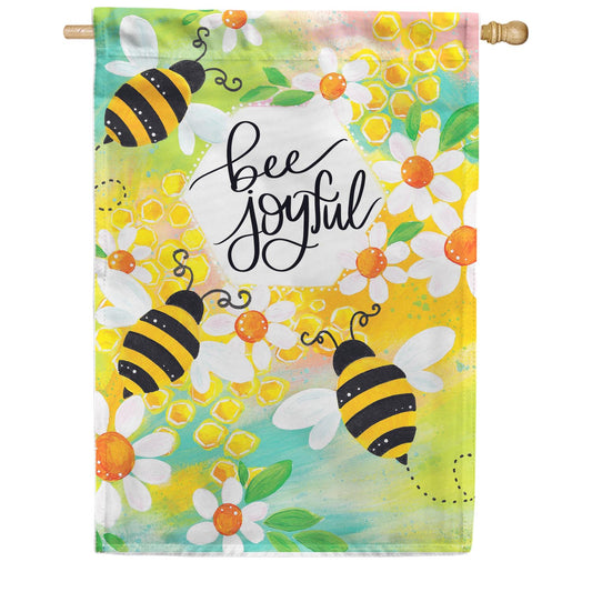 Custom Decor Bee Joyful House Flag