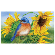 Bluebird Sunflowers Door Mat